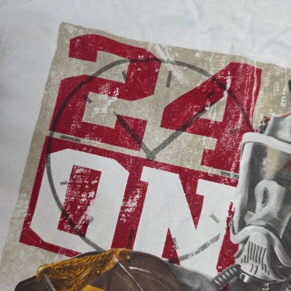 Firefighter Shirt Mens Large White Brotherhood Fireman white Vintage Y2K 2002 - Picture 4 of 14